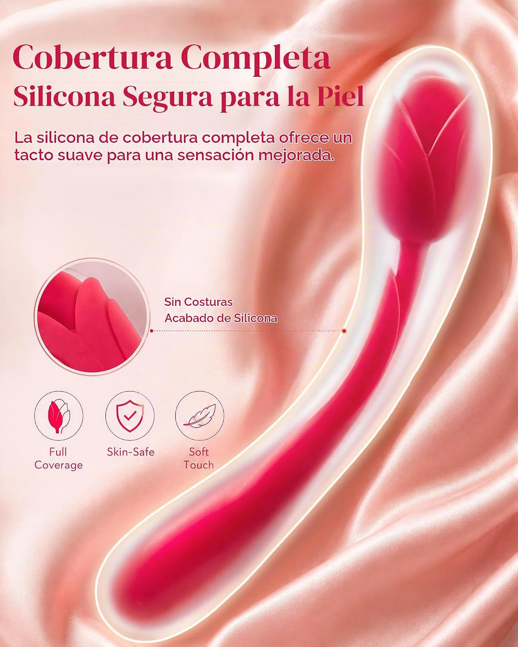 MOOLIGIRL Juguetes sexuales Rose para mujer, vibrador de silicona t...