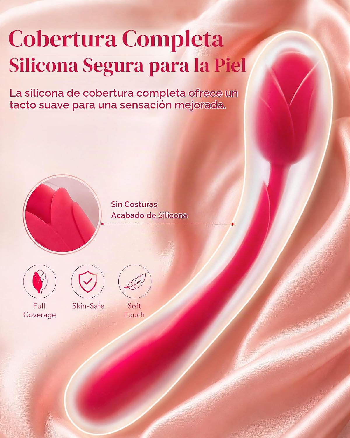 MOOLIGIRL Juguetes sexuales Rose para mujer, vibrador de silicona t...