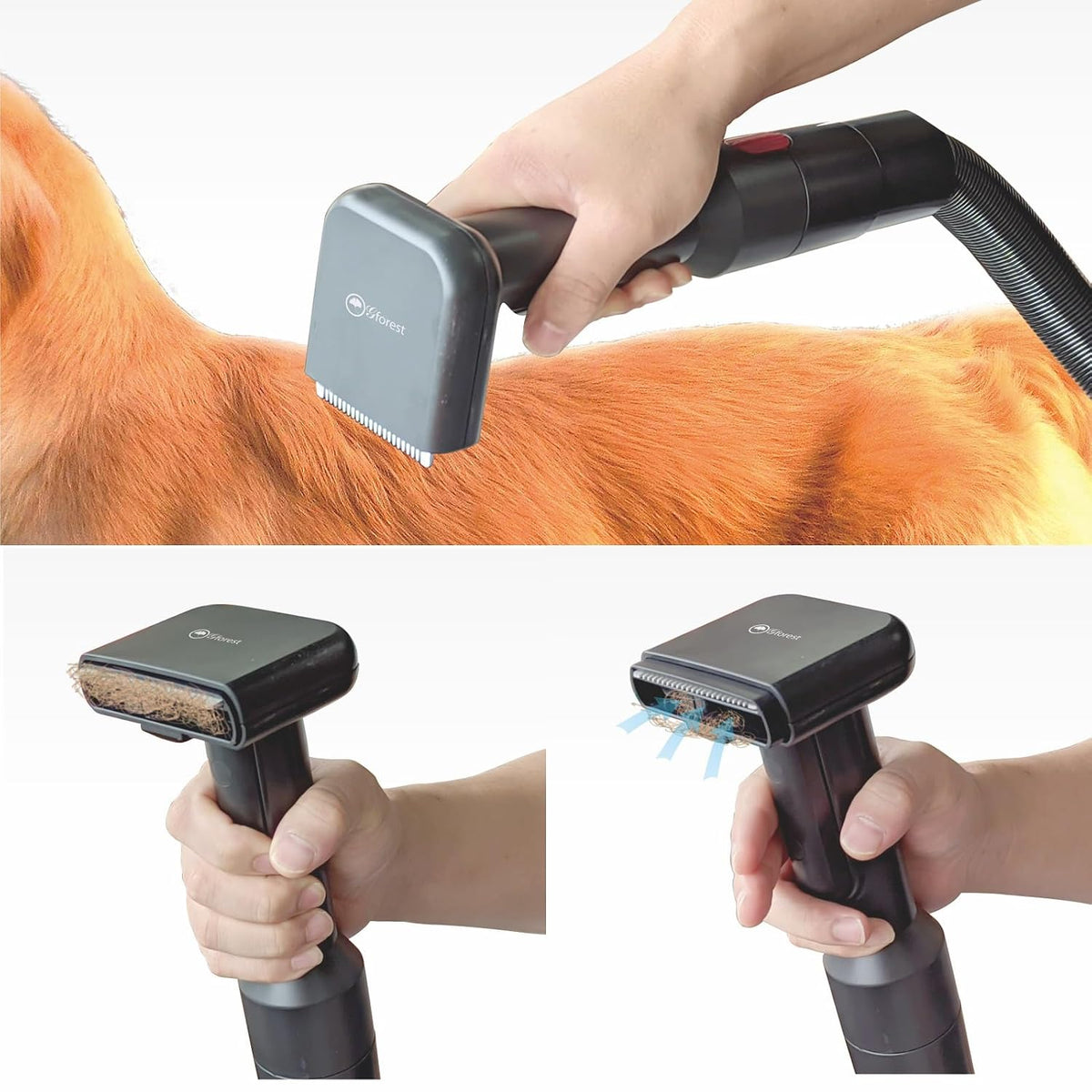 Gforest Cepillo de aseo al vacío para mascotas, peine para el cabel...