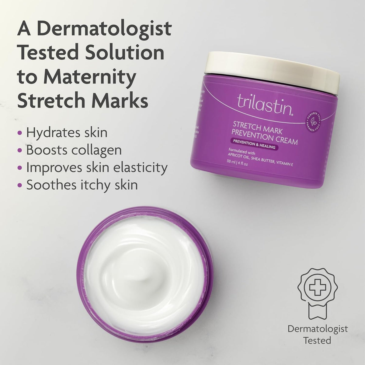 TriLASTIN Paquete de crema para estrías y mascarilla para el vientr...