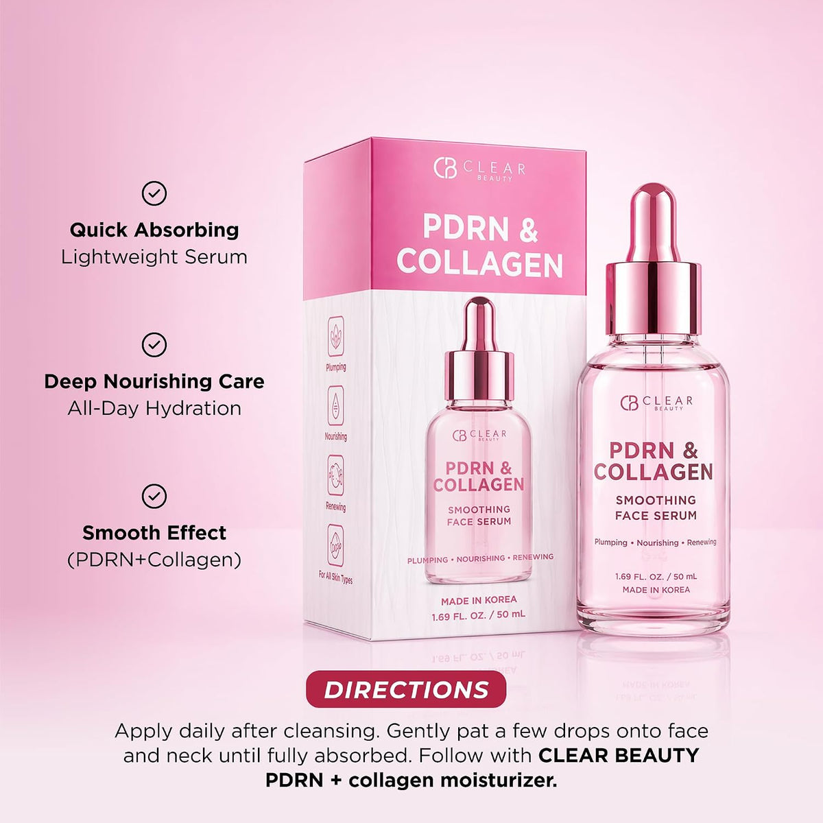 Clear Beauty Suero PDRN con colágeno \u2013 Dermatológicamente prob...