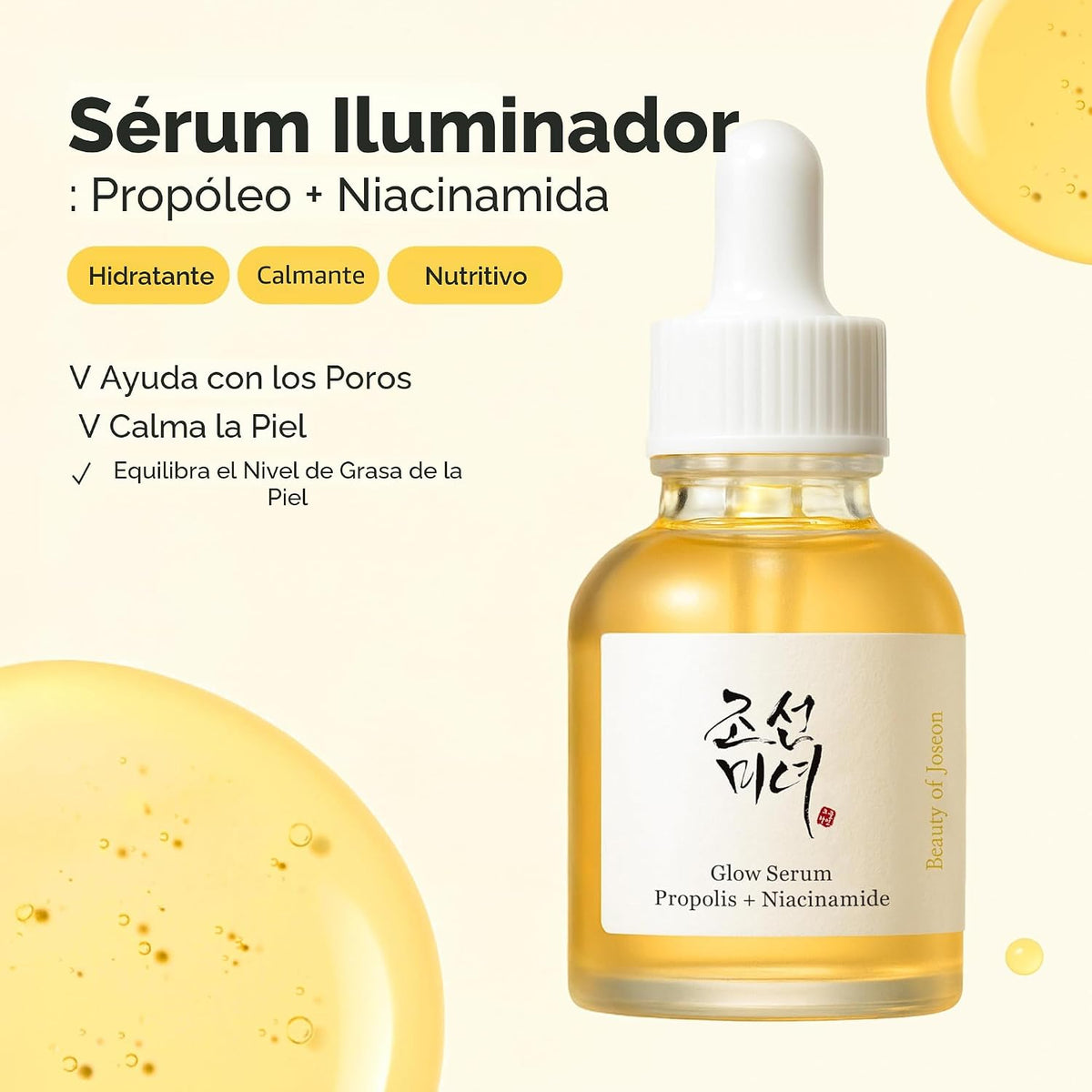 Beauty of Joseon Suero Brillo Propolis y Niacinamida Hidratante Fac...