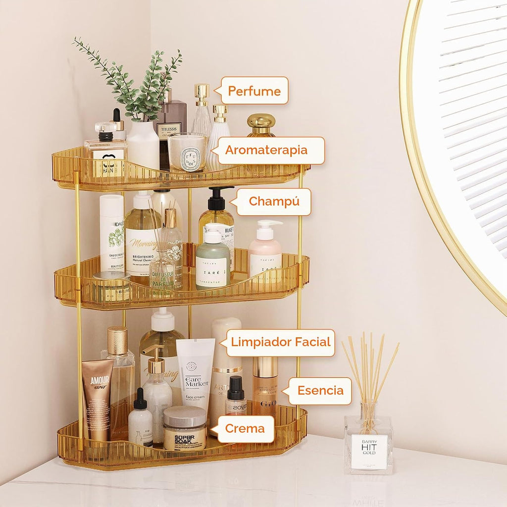 Lifewit Organizador esquinero de 3 niveles para encimera de baño, o...