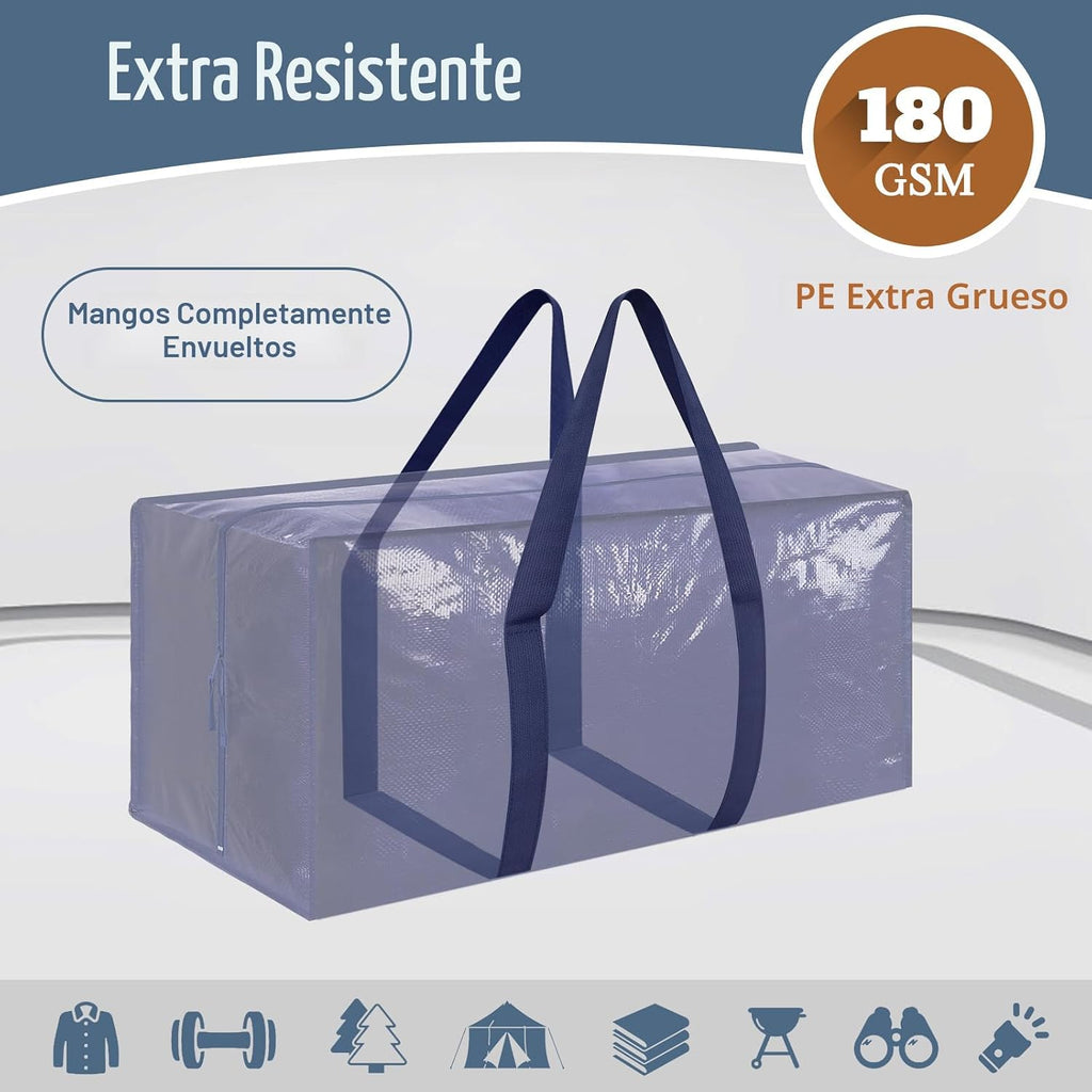 Paquete de 6 bolsas de mudanza grandes extra resistentes con cremal...