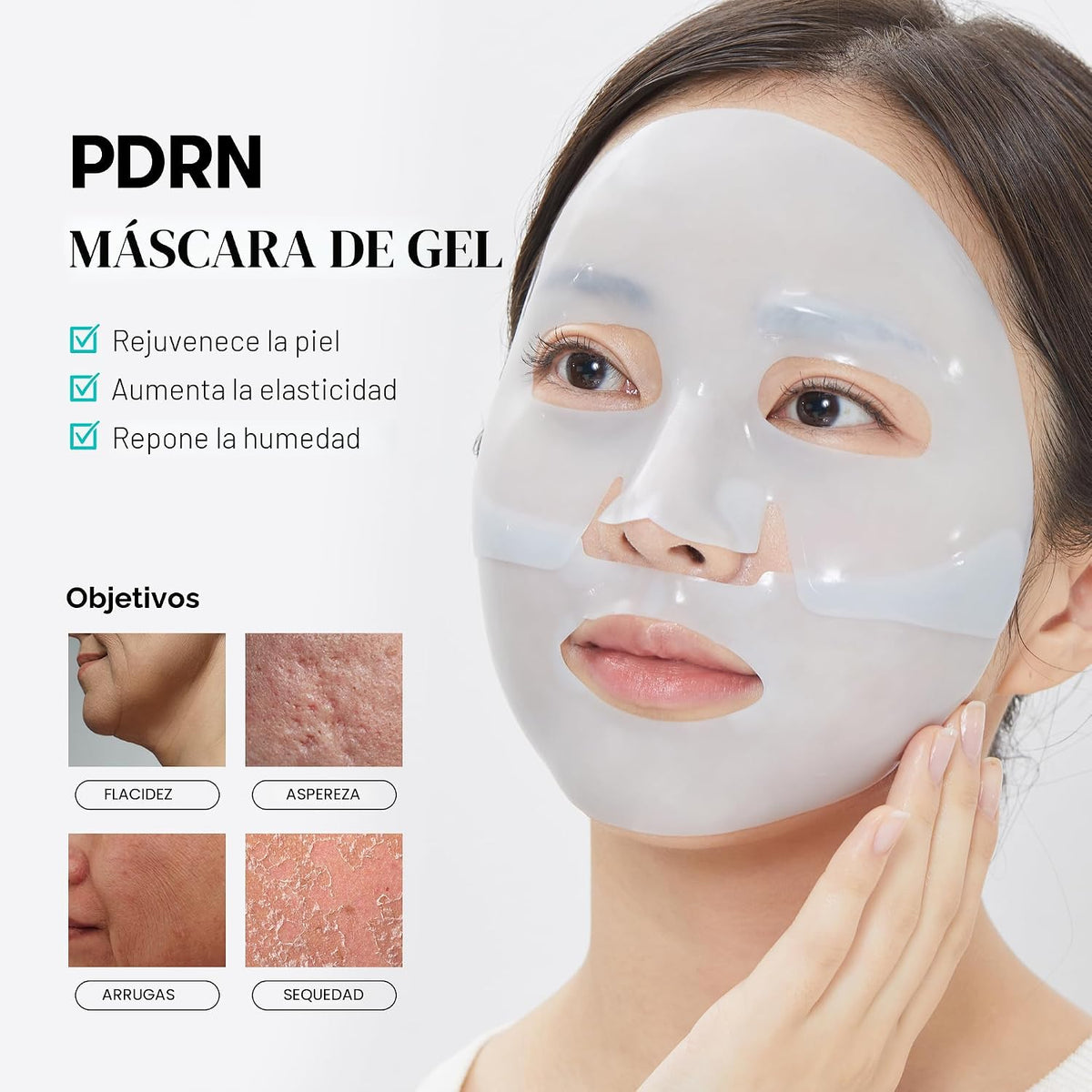 VT COSMETICS PDRN Hydrogel Mask, 4ea | Mascarilla nutritiva y rejuv...
