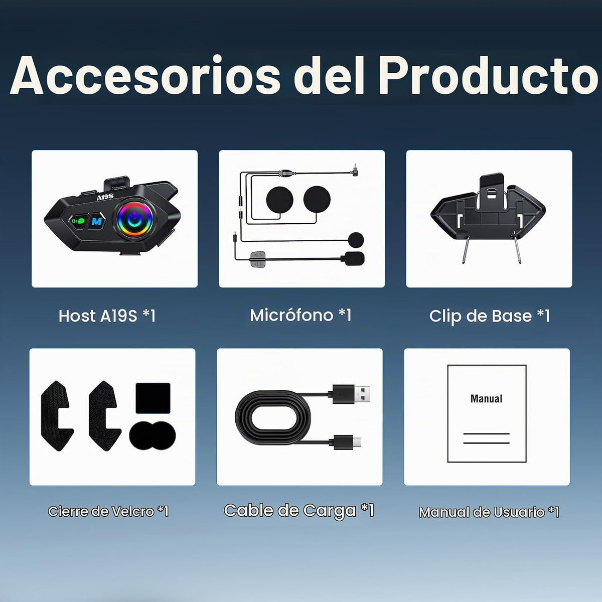 Khptop Auriculares Bluetooth para casco de motocicleta, intercomuni...