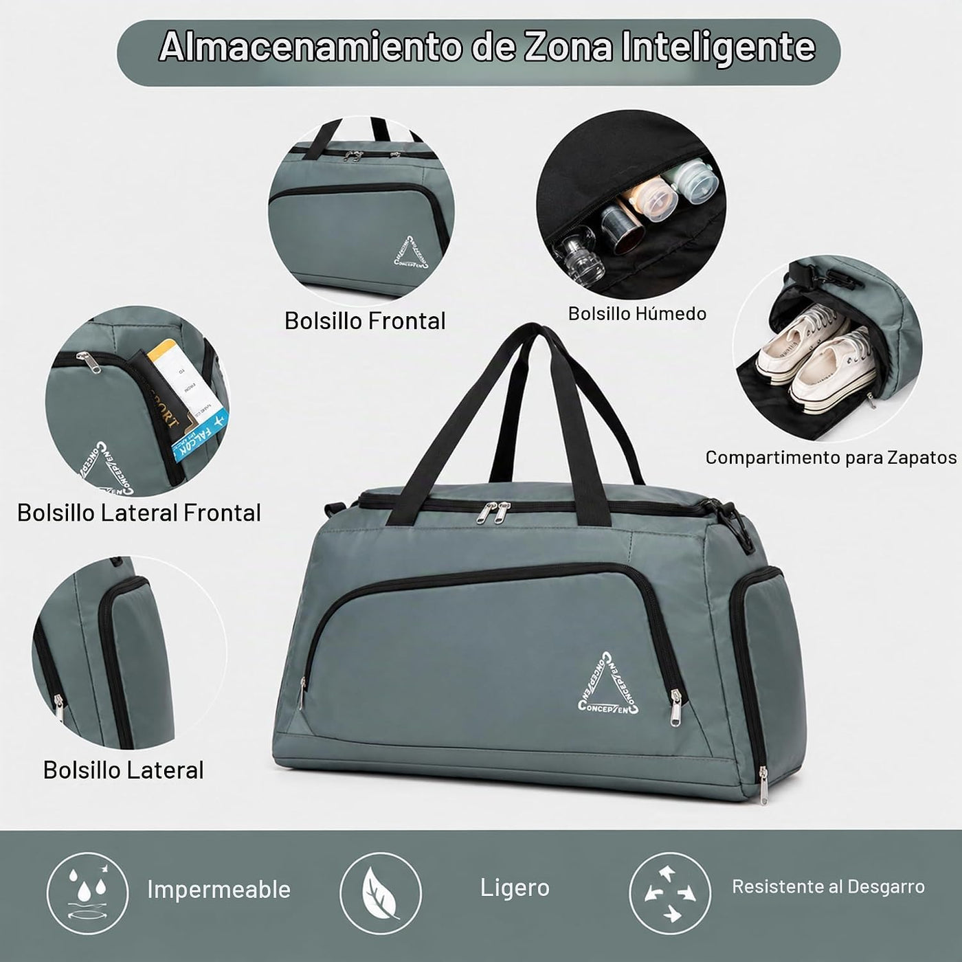 CONCEPTEN Juego de 5 piezas de equipaje de mano aprobado por aerolí...