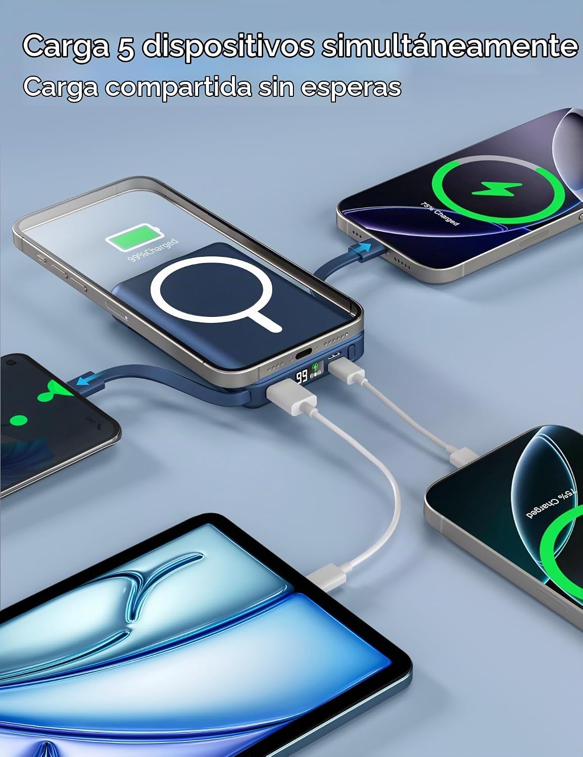 Podoru para Magsafe Power Bank, cargador portátil magnético de 1000...
