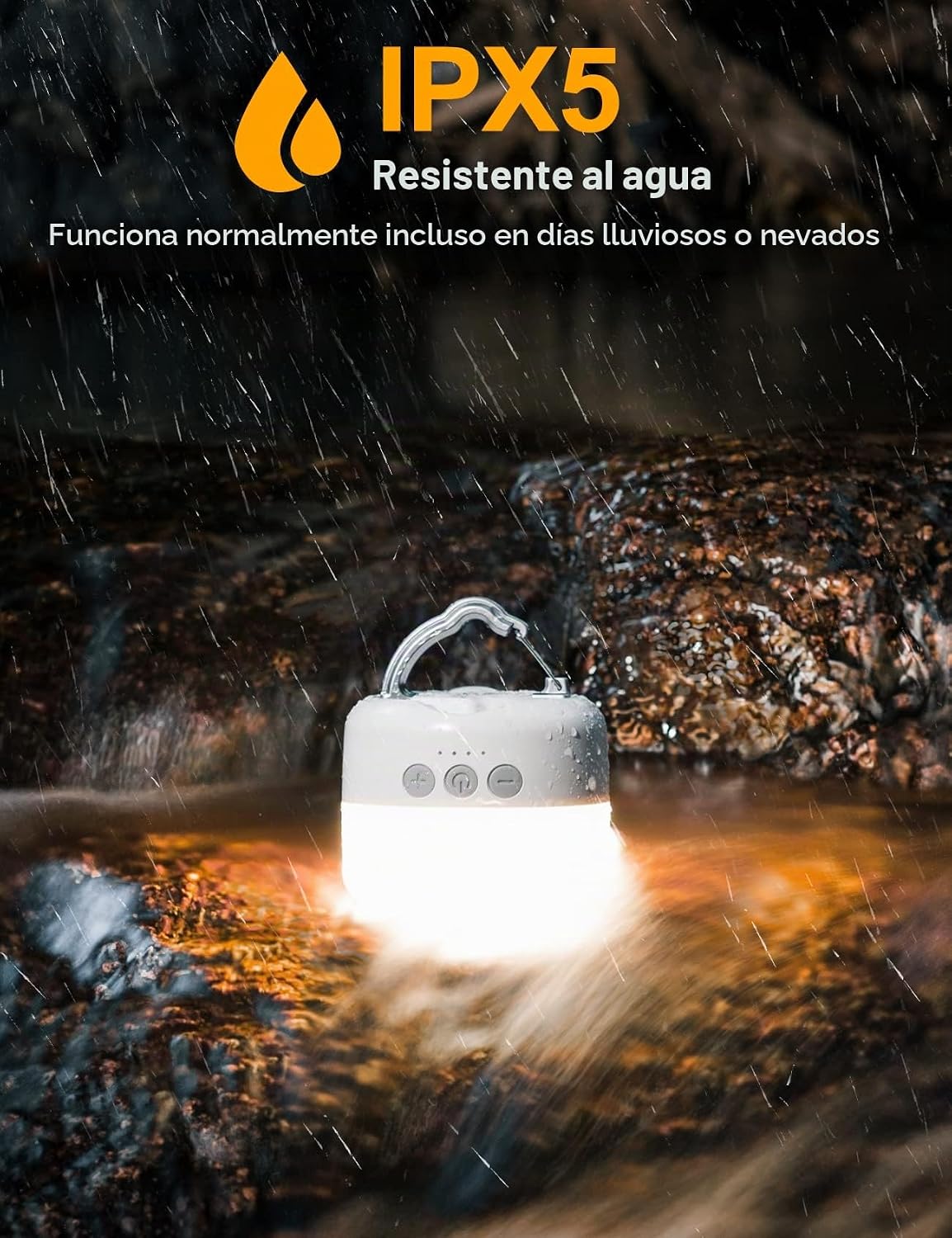 ZMNT - Linterna LED para campamento recargable 1000LM, hasta 300H d...