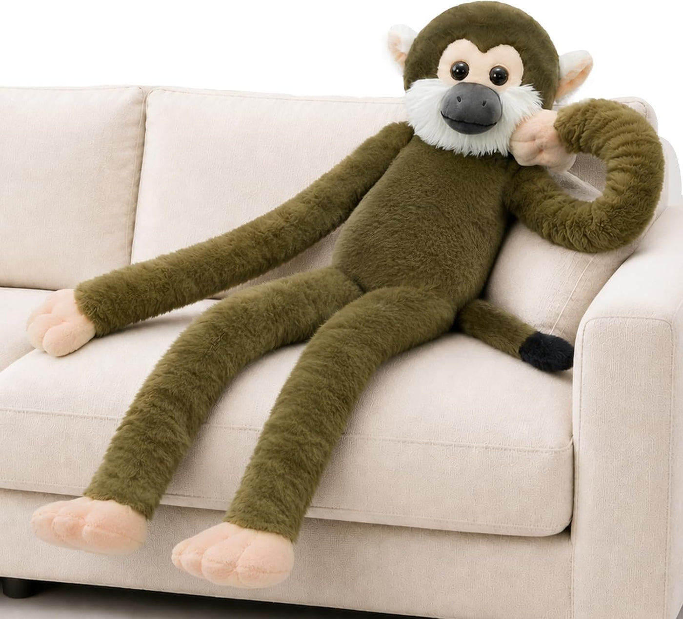 MorisMos Animal de peluche de mono ardilla, juguete de peluche con...