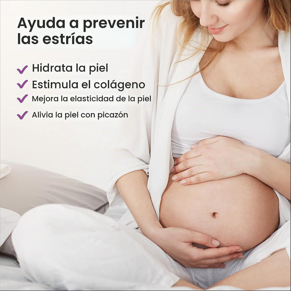 TriLASTIN Crema de estrías para el embarazo, crema hidratante para...