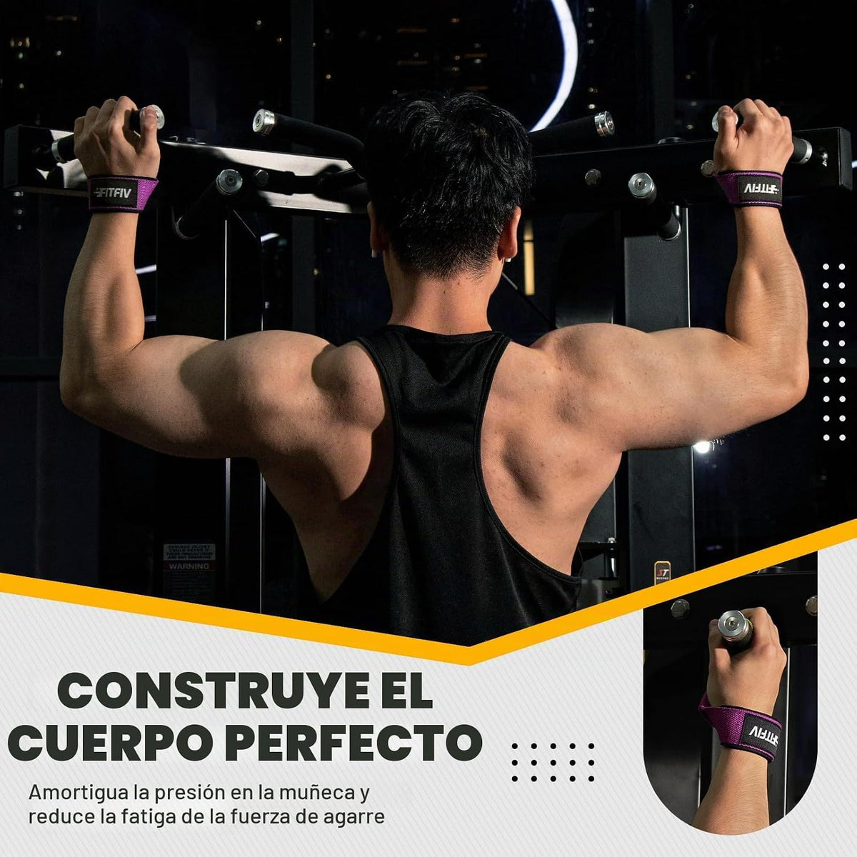FITFIV Correas de levantamiento para levantamiento de pesas, correa...