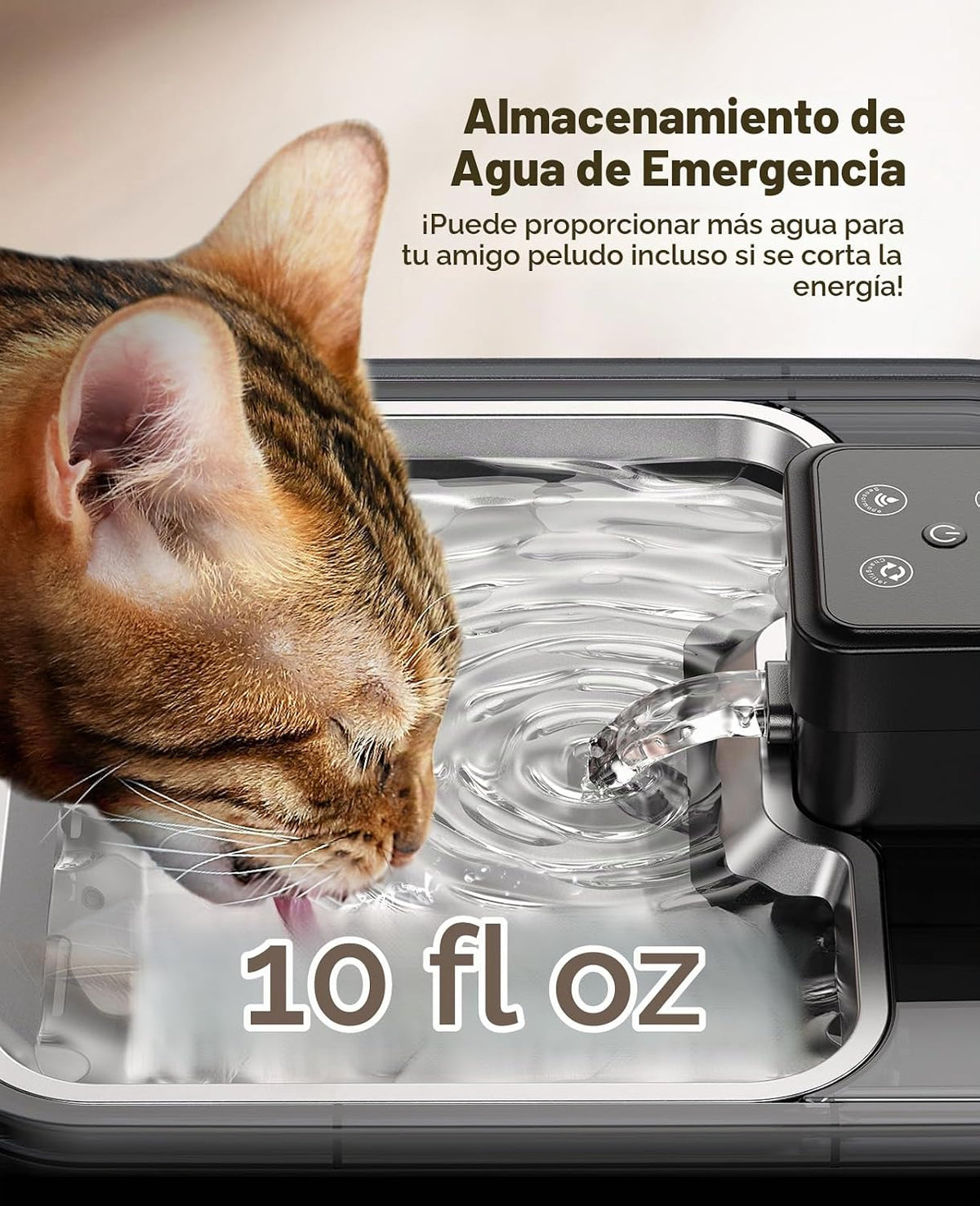 Fuente de Agua para Gatos Inalámbrica + 6 Filtros: [Filtro Visual]...