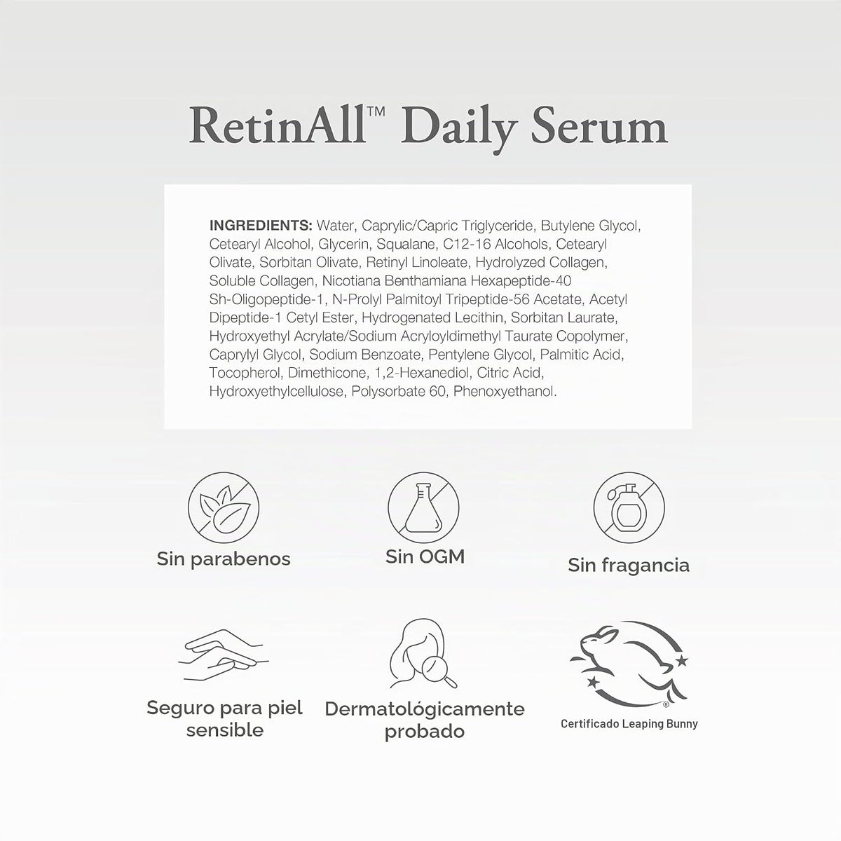 RetinAll | Suero antienvejecimiento | Retinoides y péptidos | Sin f...
