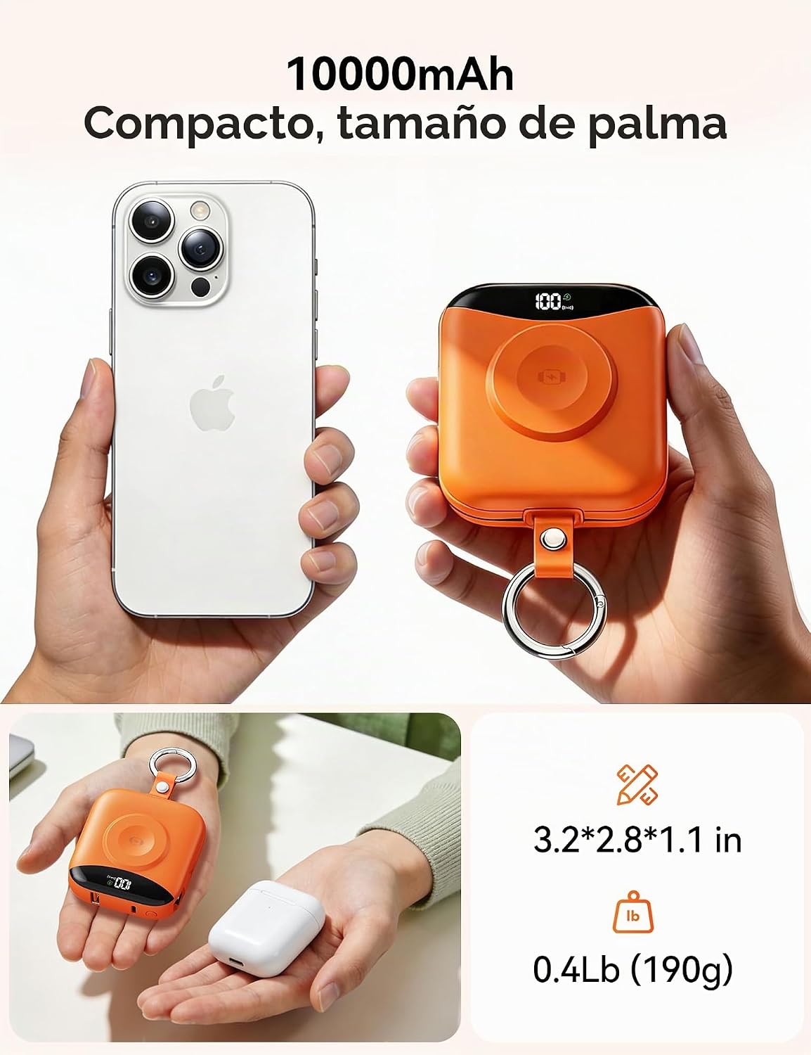 BLJIB Cargador portátil 10000mAh 22.5W Banco de energía incorporado...