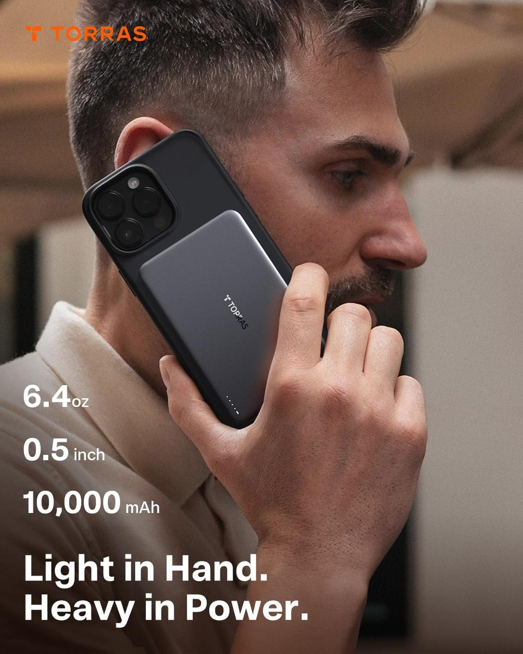 TORRAS MiniMag Power Bank, cargador portátil inalámbrico magnético...