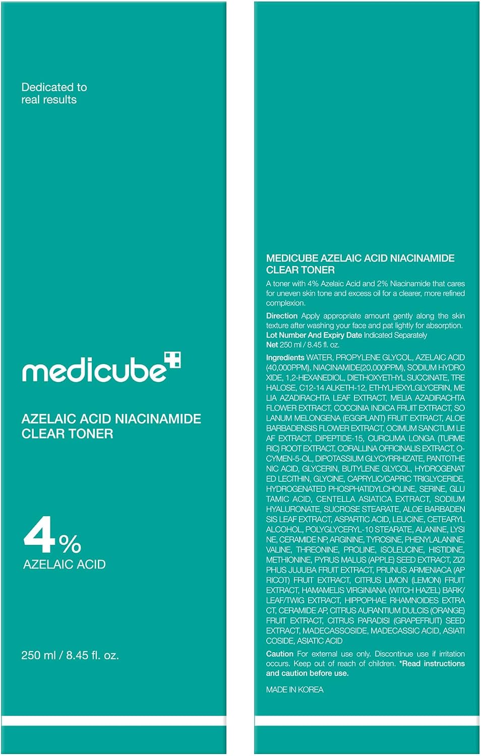 Tónico clarificante de niacinamida y ácido azelaico de medicube | C...