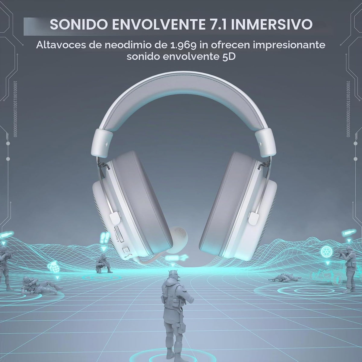 Auriculares para juegos EKSA USB para PC, auriculares de computador...