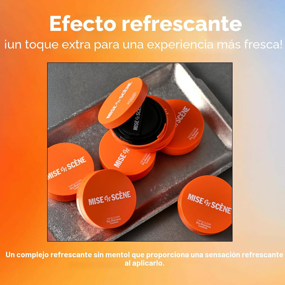Mise En Scene Tap and Clear - Cojín de champú seco coreano para muj...