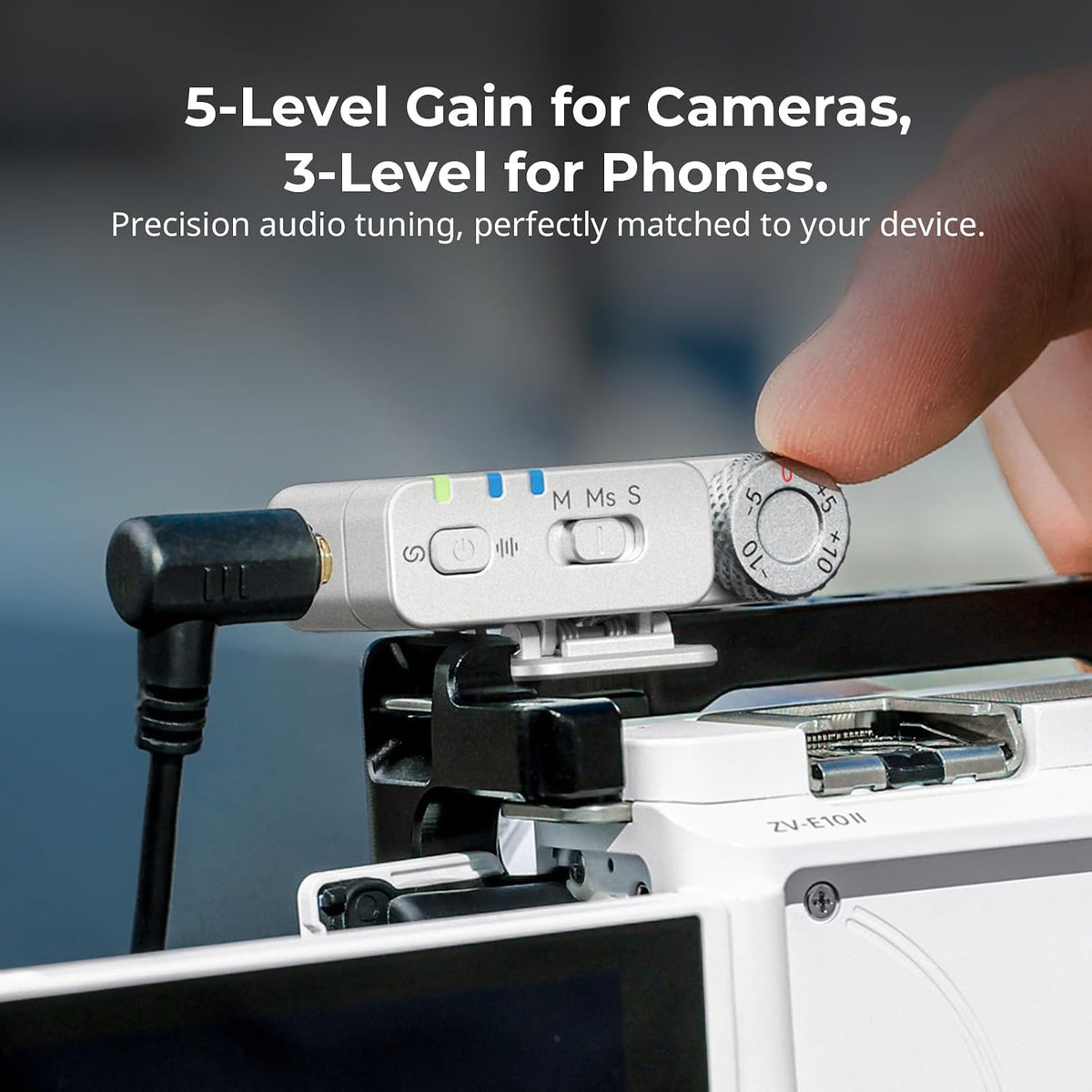 Micrófono inalámbrico SmallRig S70 (2 TX + 2 RX + estuche de carga)...