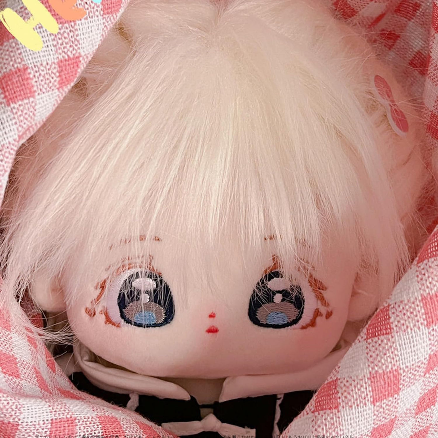 Ruyumei Peluche de anime de 7.9 in con ojos grandes, pelo blanco y...