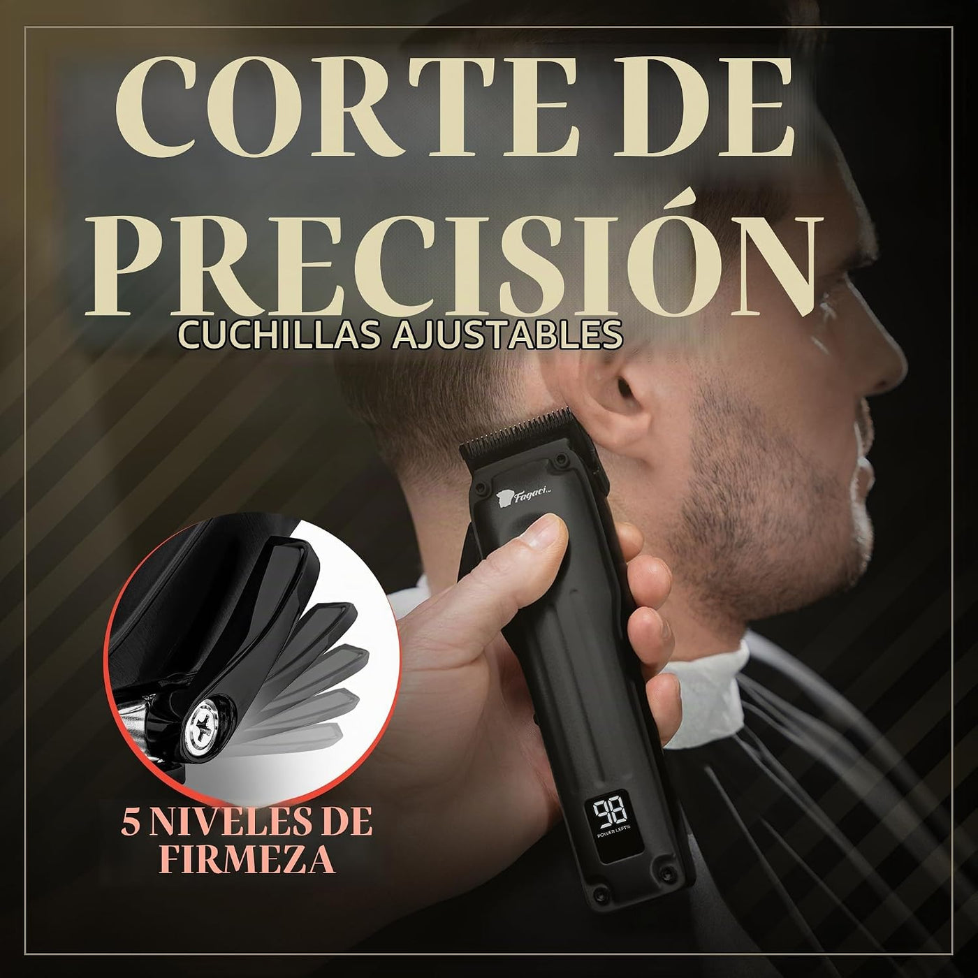 Fagaci Cortadora de pelo profesional para hombres, kit de peluquero...