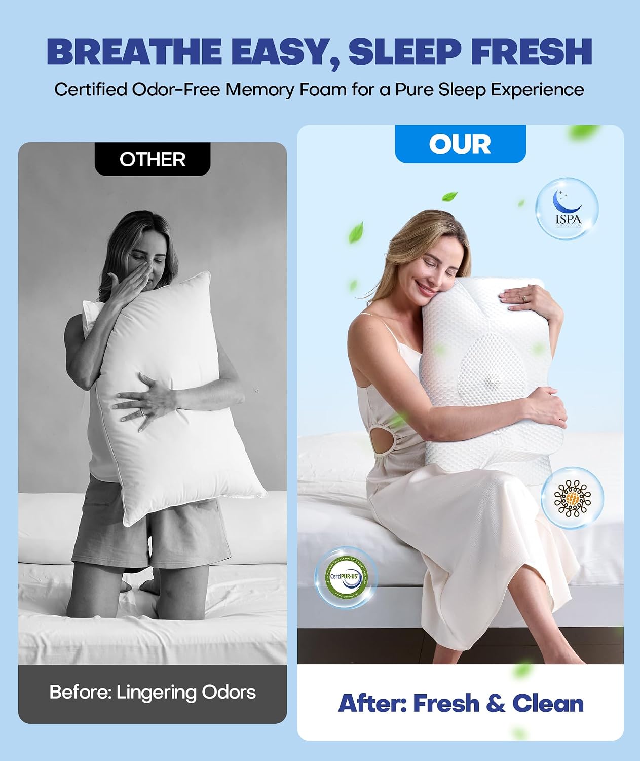 Sleep Doctor - Almohada cervical para dormir, ergonómica, para dorm...
