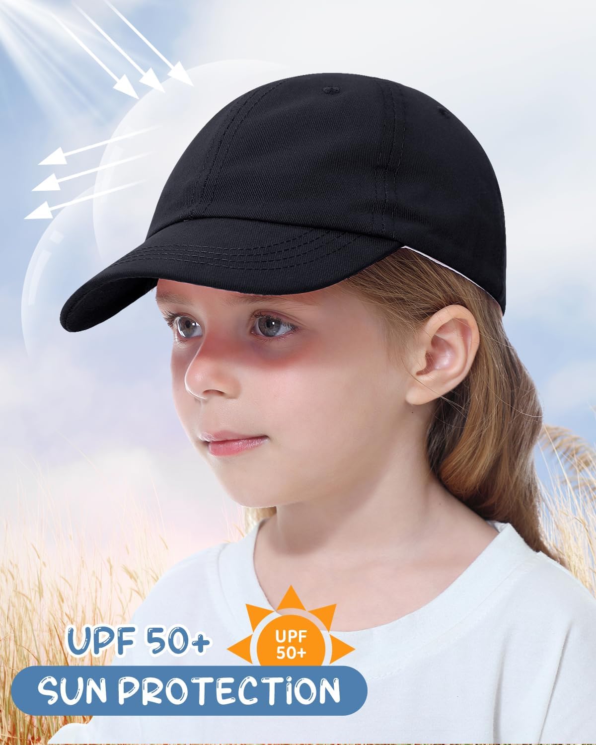 Century Star Gorra de béisbol para niños pequeños, de algodón, ajus...