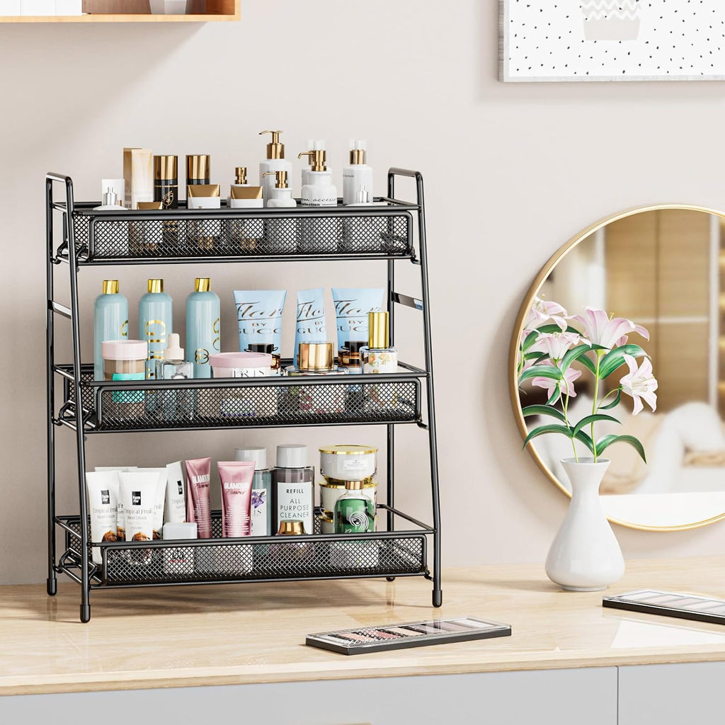 EKNITEY Organizador de encimera de baño - Estante de especias de 3...