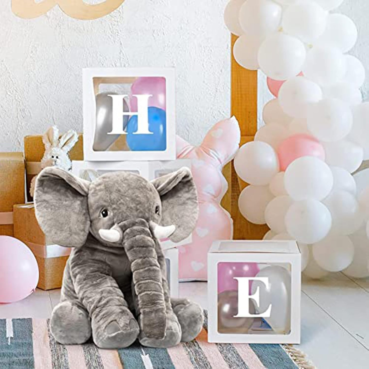 Homily Elefante de peluche grande, elefante grande, animal de peluc...