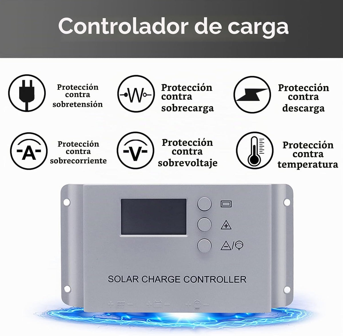 WUZECK - Kit de panel solar de 20 W y 12 V para mantenedor de bater...