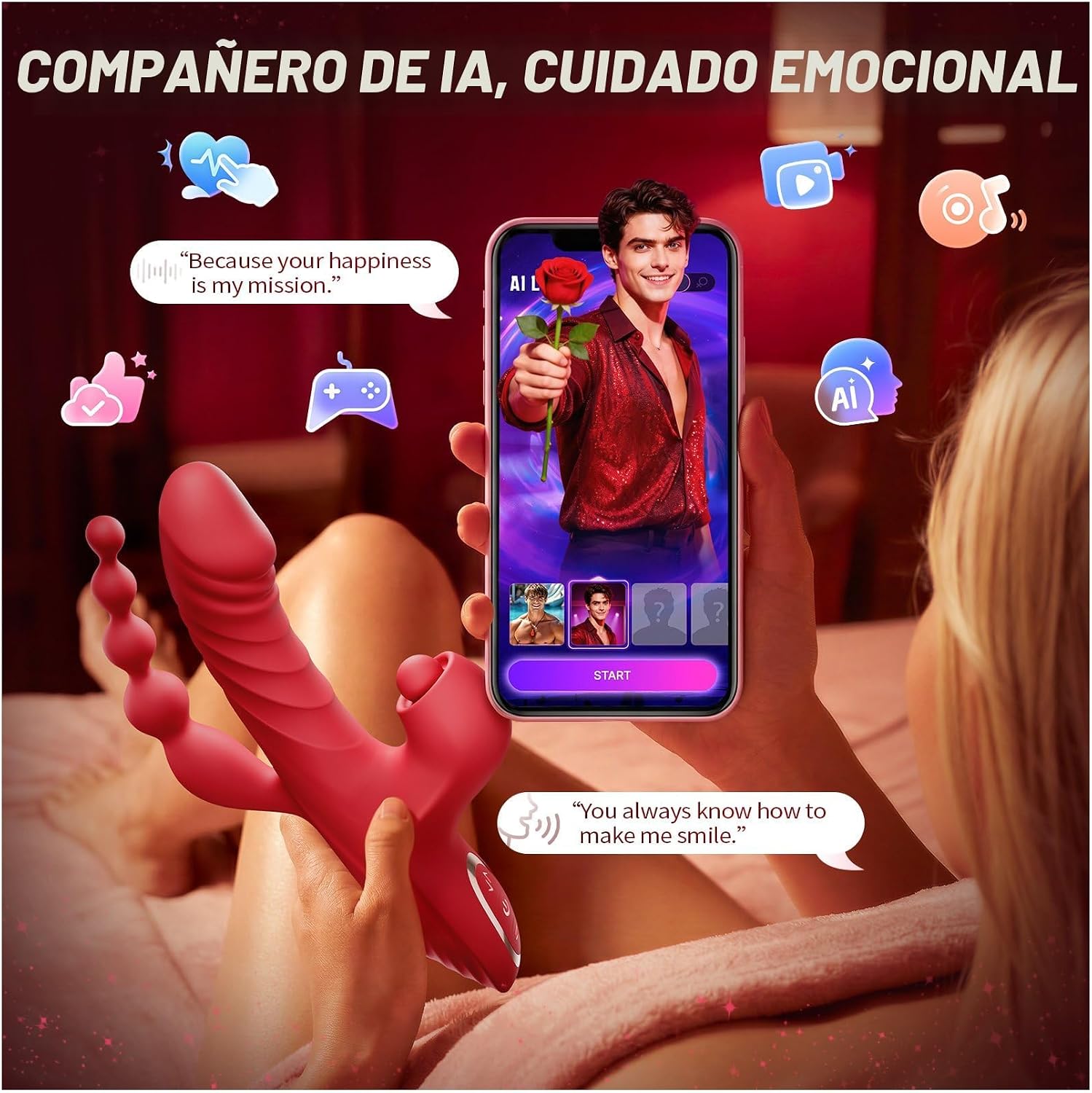 Toendi Vibrador de conejo para mujer, juguete sexual para adultos,...