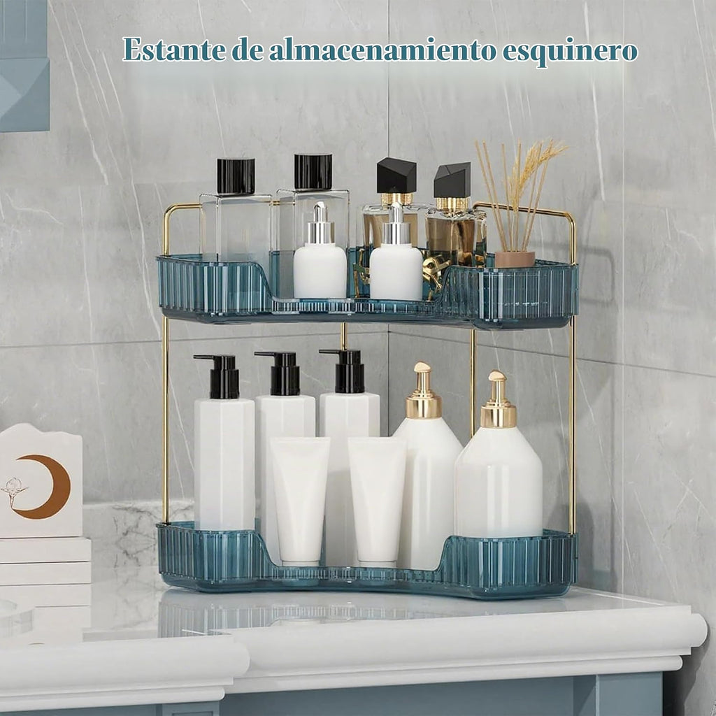 INVSSENE Organizador esquinero para encimera de baño, bandejas orga...