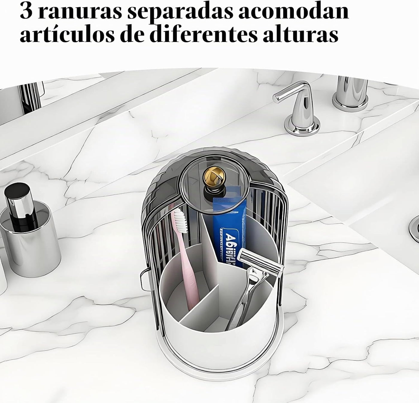 Soporte para utensilios en forma de jaula de pájaros con tapa, orga...