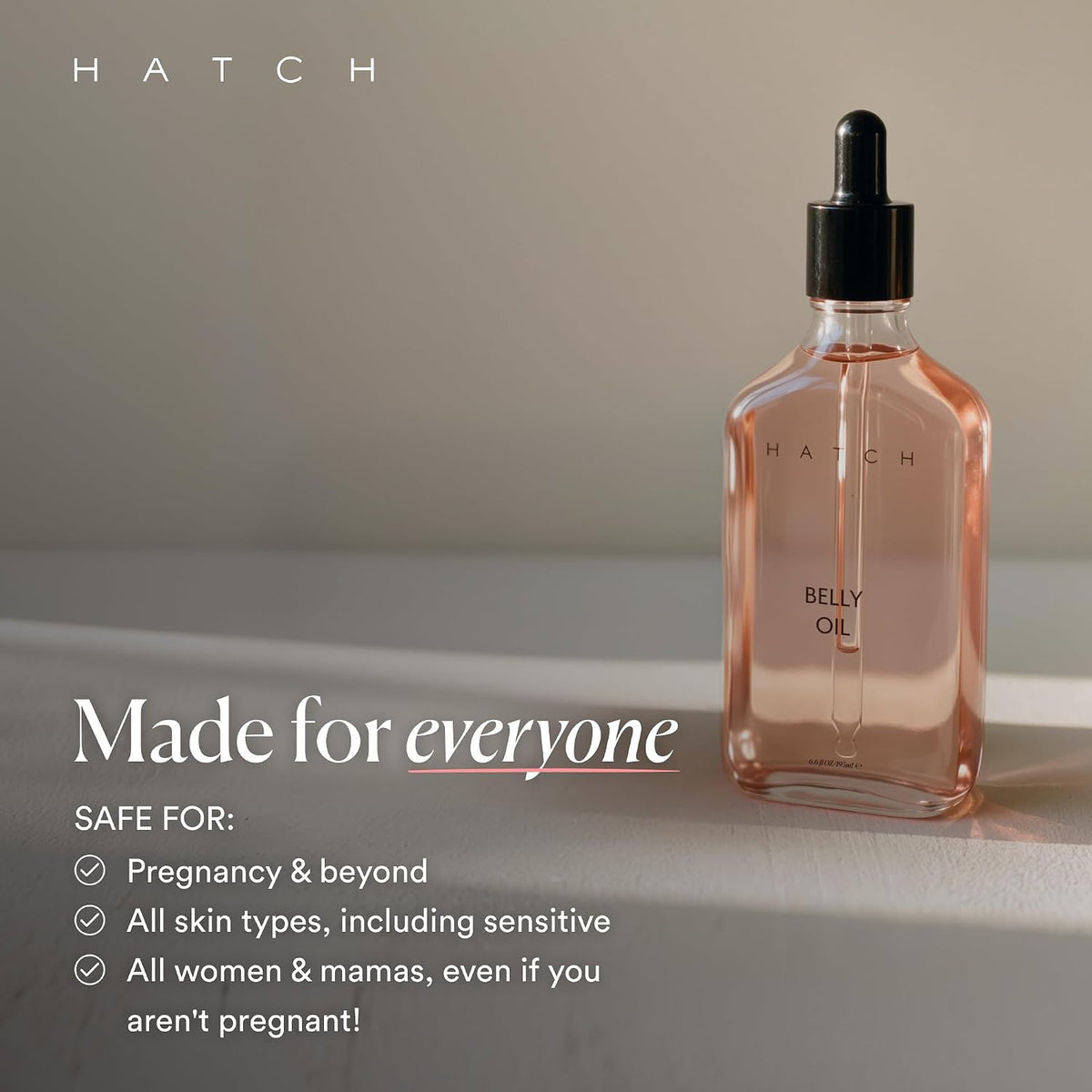 HATCH Mini aceite de vientre, cuidado de la piel corporal para emba...