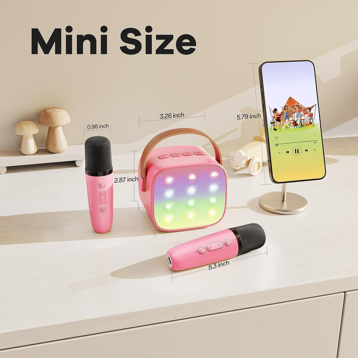 YLL Máquina de karaoke para niños, regalos de cumpleaños de juguete...