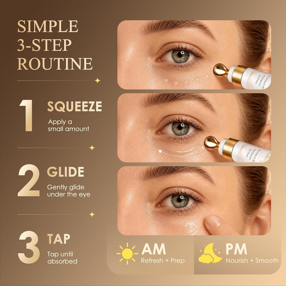 Suero debajo de los ojos para ojeras e hinchazón: suero de ojos con...