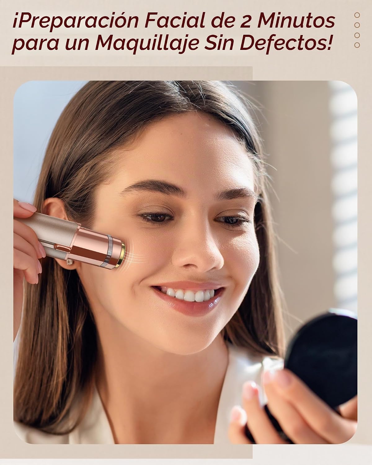 Depilación facial para mujeres: afeitadora facial eléctrica recarga...