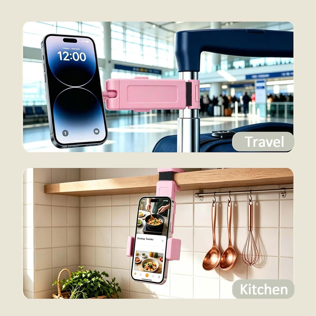 Soporte magnético para teléfono con clip, rotación de 360°, soporte...