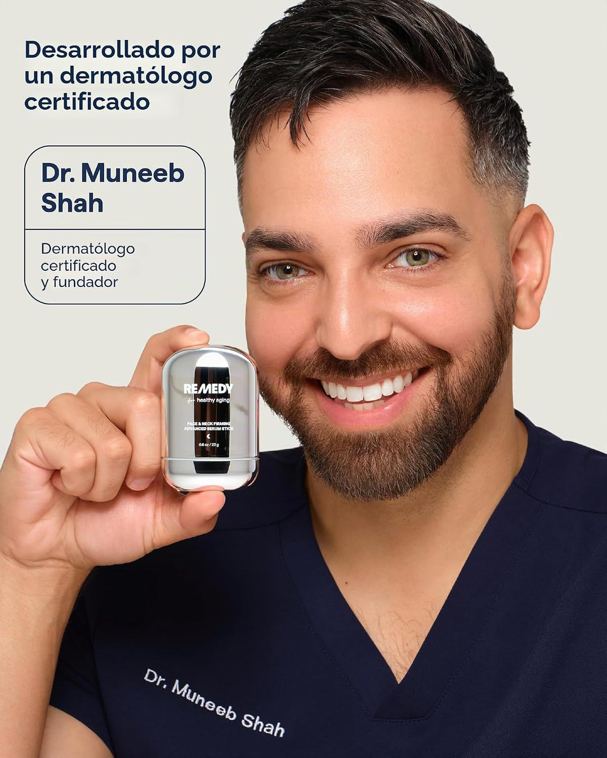 REMEDY Suero en barra reafirmante para rostro y cuello para piel cr...