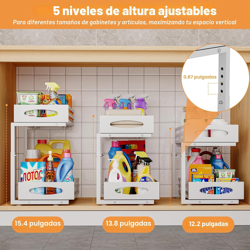 Organizador para debajo del fregadero, organizadores y almacenamien...