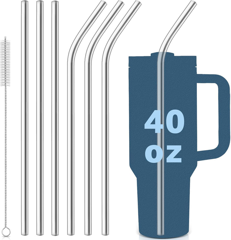 para Stanley Quencher Vaso de 40 onzas 6x Pajillas de Acero Inoxida...