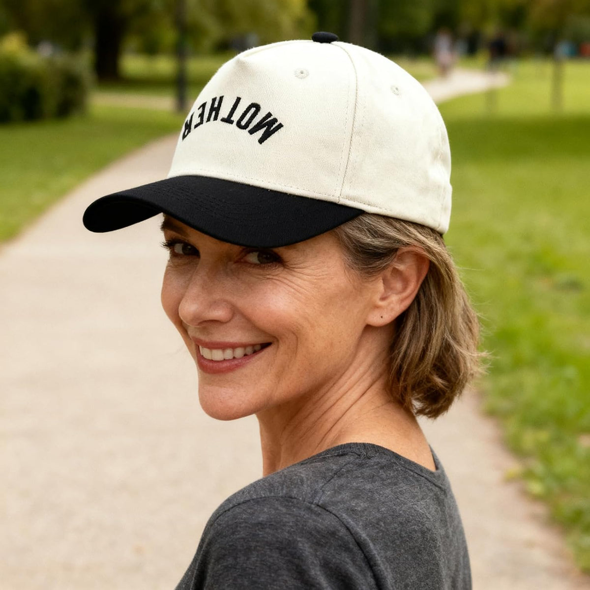 DYBICKT Gorra de béisbol bordada de dos tonos para niño, niña, papá...