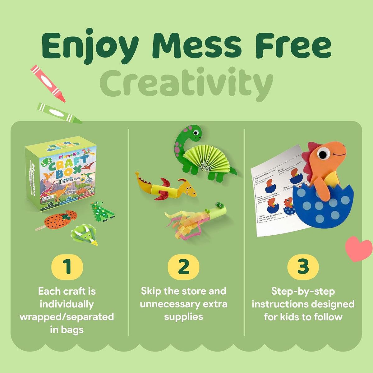 Mumaloo Kids Craft Kit \u2013 10 actividades artísticas con dinosau...