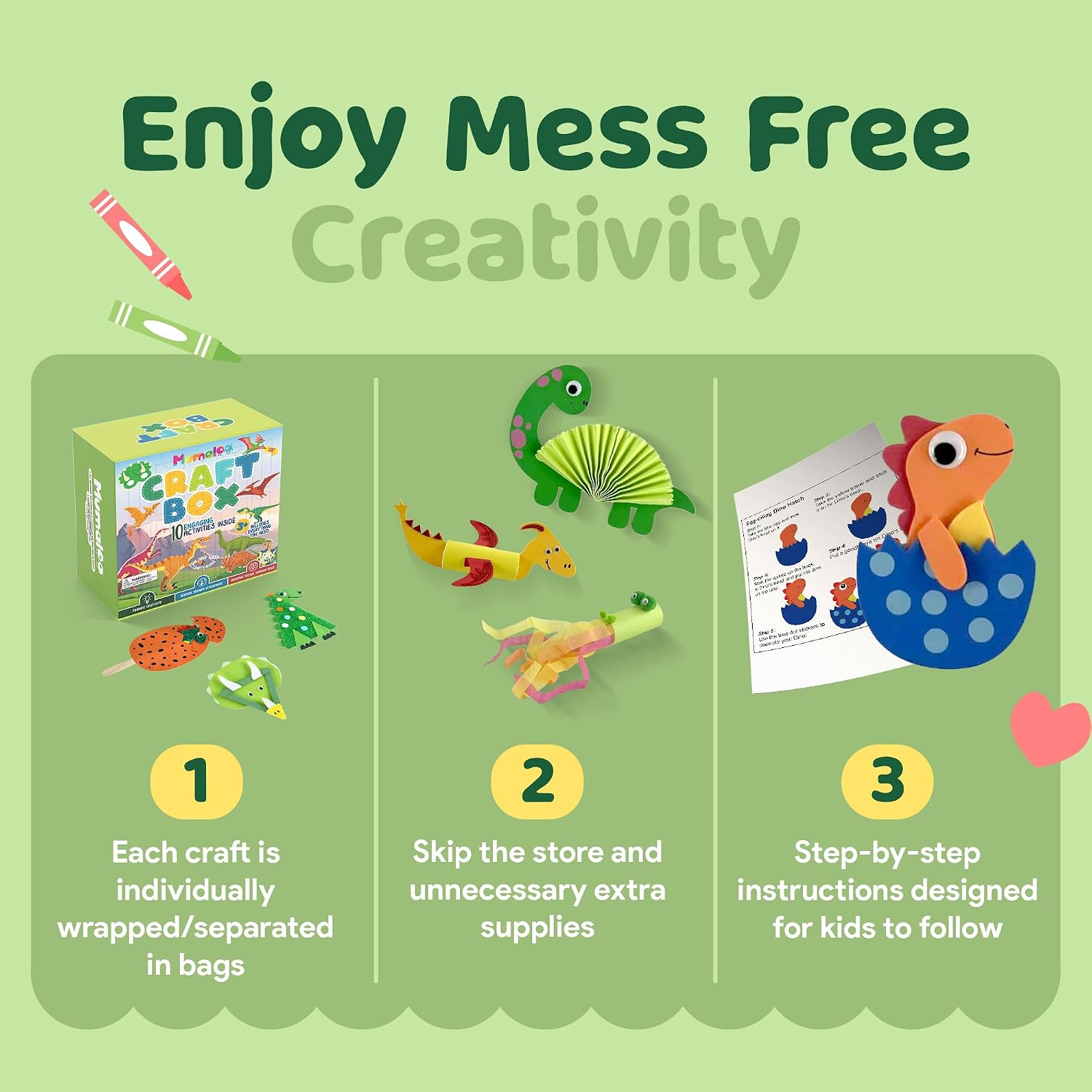 Mumaloo Kids Craft Kit \u2013 10 actividades artísticas con dinosau...