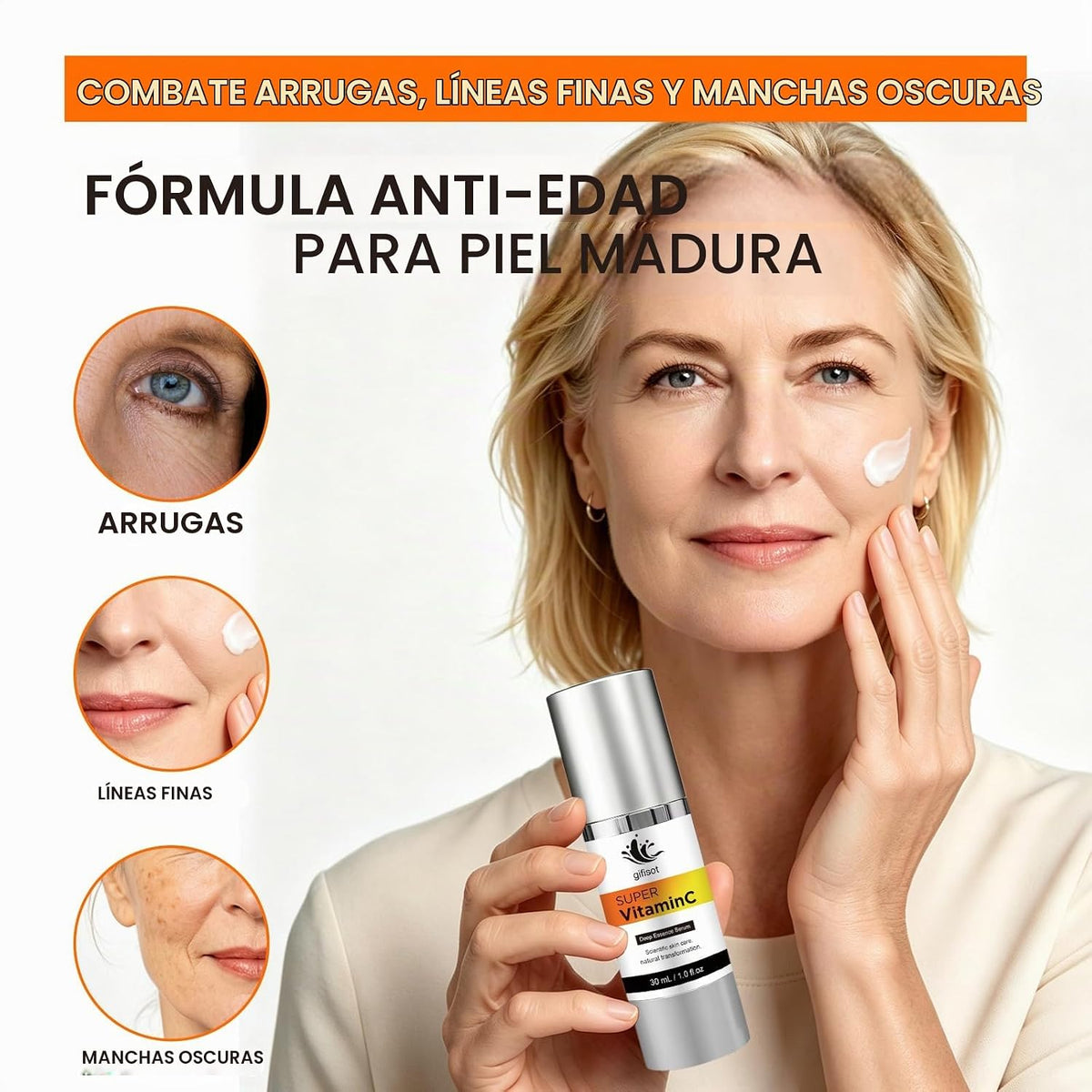 Suero de súper vitamina C y retinol para piel madura \u2013 Tratami...
