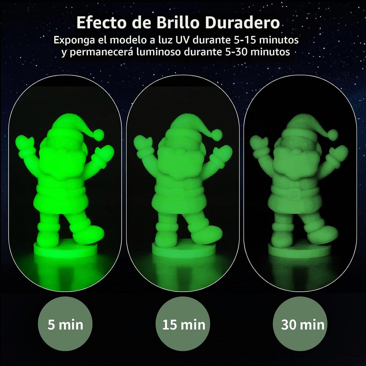 iSANMATE Filamento PETG que brilla en la oscuridad, filamento lumin...