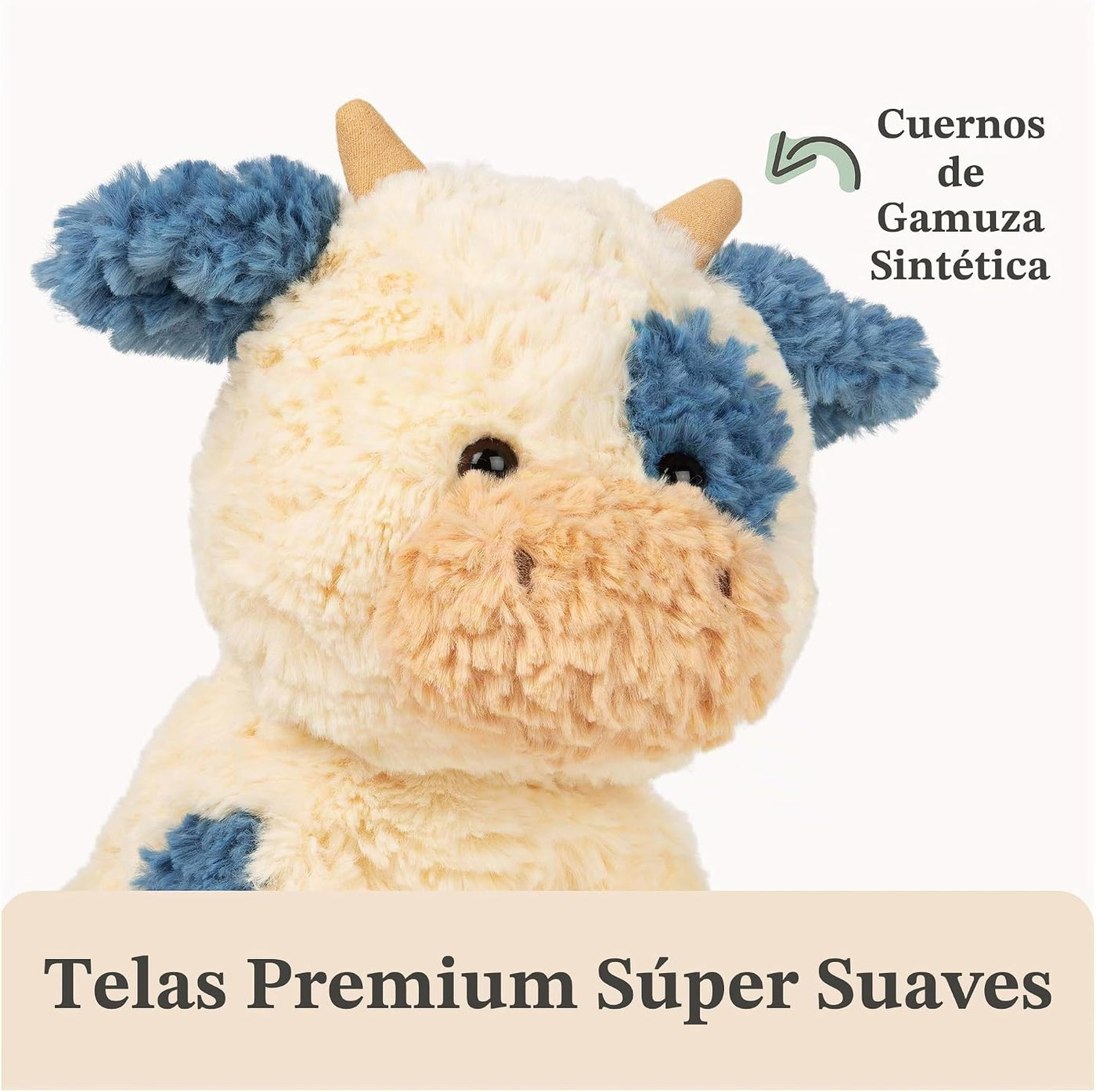 GUND Cozys Collection - Juguete sensorial de peluche de vaca de 10...