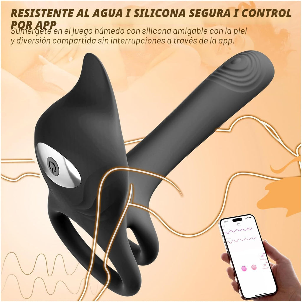 MOOLIGIRL Anillo de pene de juguete sexual para adultos, anillo dob...