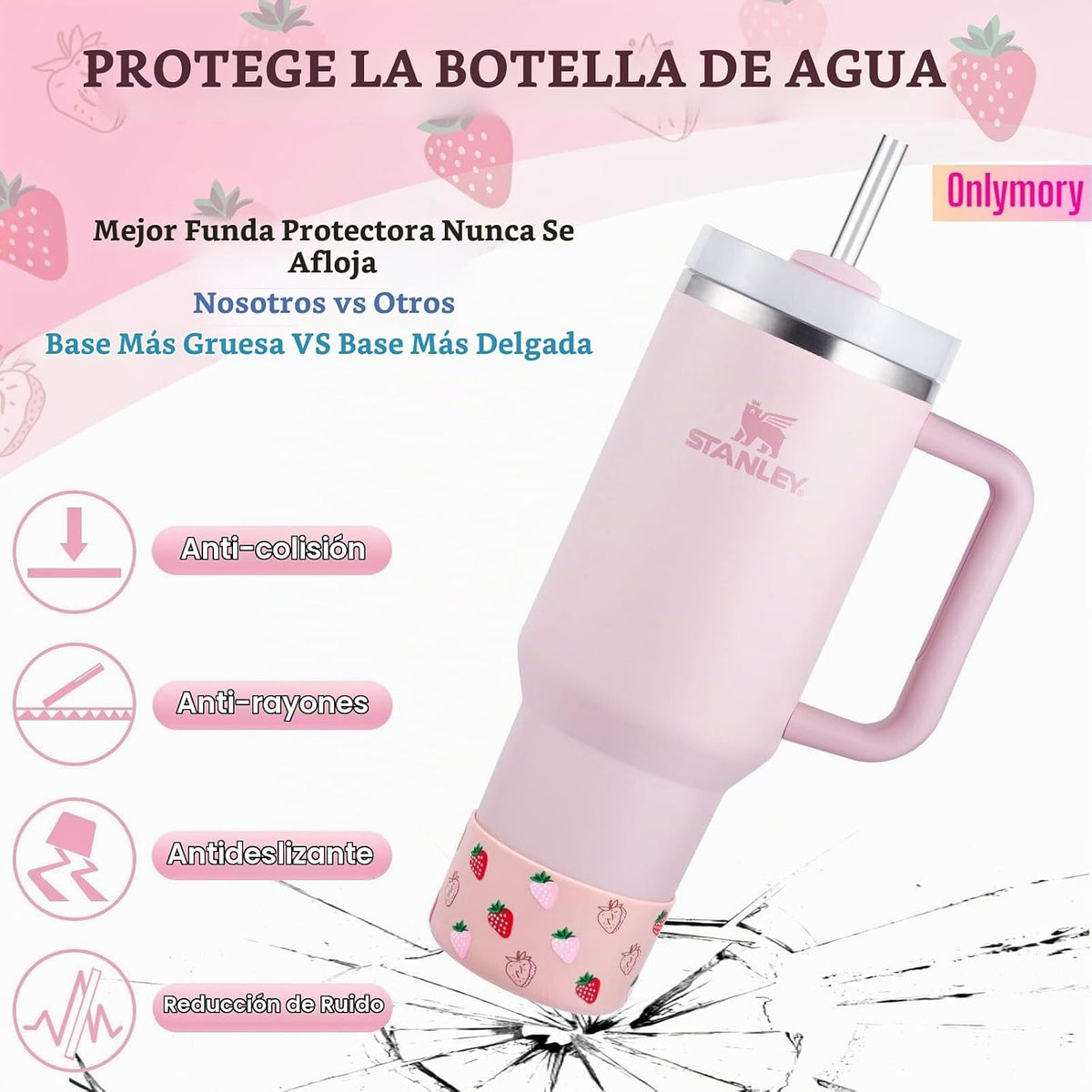 Onlymory Botas de silicona para taza Stanley Cup 40 30 20 OZ, Bota...